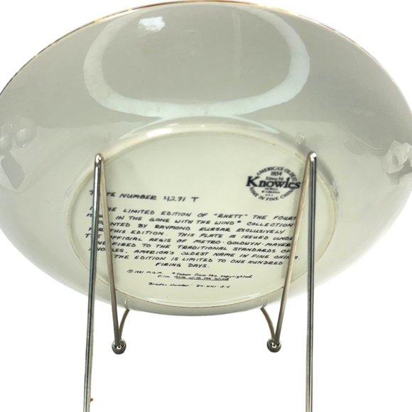 Gone With The Wind " Rhett" Plate 8.5" Vintage 1981 by Knowles - Picture 5 of 9